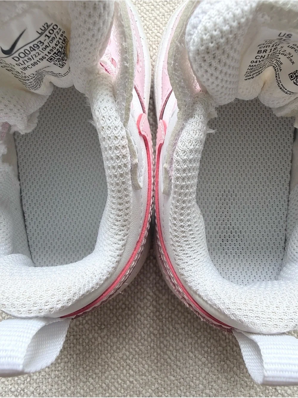 Nike Court Borough Low Recraft toddler sz 4C in the White/Pink Foam Colorway.